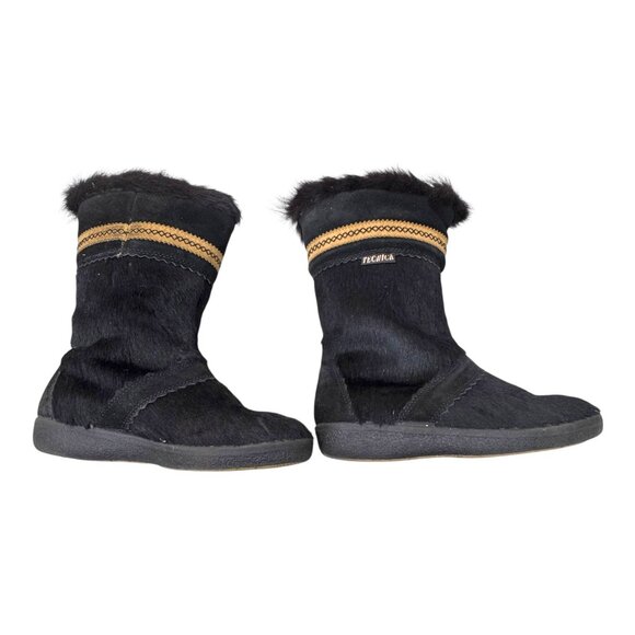 Tecnica Skandia Cowhide Goat Women's Brown Fur Insulated Ski Winter Boots Sz 7.5 - Picture 8 of 10